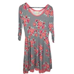 Matilda Jane “Marzipan Rose” Happy & Free Floral Swing Dress – Size L